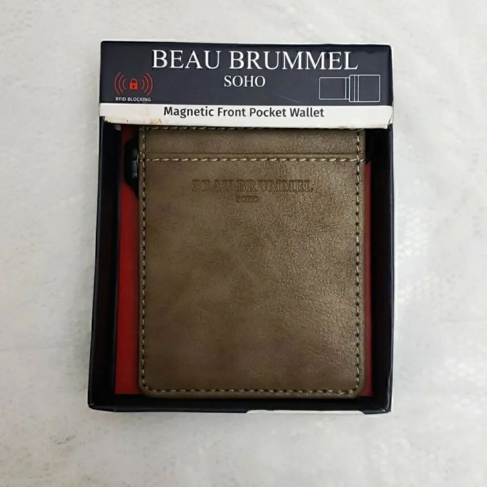 Beau Brummel Soho Money Clip Slim Pocket Wallet New
